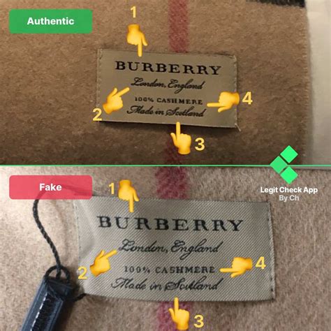 how to tell if a burberry scarf is real